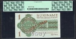 Suriname 1 Gulden 1971 Unc/unc- Muntbiljet Specimen Surinam Pcgs 64ppq P116