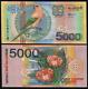 Suriname 5000 Gulden P-152 2000 Millénaire Oiseau Unc Monnaie Mondiale Note Animale