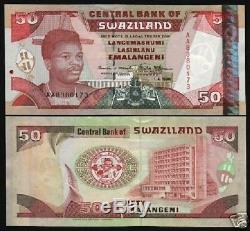 Swaziland 50 Emalangeni P22 1990 Elephant Guerrier Unc Rare Monnaie Billets De Banque
