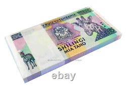 TANZANIE 500 SHILLINGS 1997 P 30 Ch NEUF GIRAFFE ZÈBRE LOT DE 100 PIÈCES