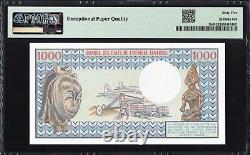 Tchad 1000 Francs P3b 1978 PMG65 Gem UNC EPQ Billet de banque Monnaie RARE