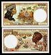 Territoires Du Pacifique Français 10000 Francs P-4 1985 Poissons Unc 10,000 Monnaie Note