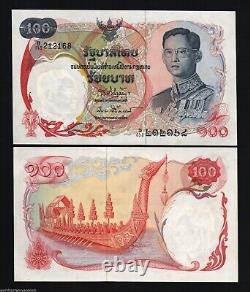 Thaïlande 100 BAHT P-79 ND 1969 Roi BHUMIBOL UNC Monnaie mondiale Thaïlandaise Note