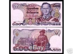 Thaïlande 500 Bahts P95 1992 Commémorative Roi Unc Monnaie Argent Bill Banknote
