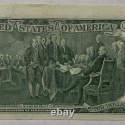 Titre : (erreur désalignée & surimpression) Billet de la Réserve fédérale de 2 $ 1976 État neuf