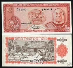 Tonga 2 Paanga P26 1992 Roi Femme Tapa Cloth Unc Lot Bank Note 10 Pcs Monnaie