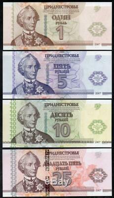 Transnistrie 2014 Set 1 + 5 + 10 + 25 Roubles 20 Ans De Sélection Devise Nouveau Livret Unc