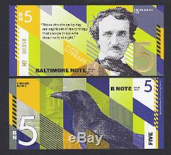 USA 2016 Monnaie Set Local 4 Pièces Baltimore Note 1, 5, 10 Et 20 Unc