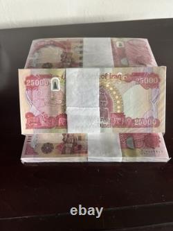 Un MILLION de Dinars irakiens - Monnaie authentique d'Irak 1 000 000 IQD 25 000 x 40 UNC
