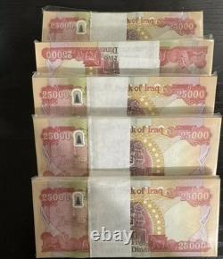 Un MILLION de Dinars irakiens - Monnaie authentique d'Irak 1 000 000 IQD 25 000 x 40 UNC