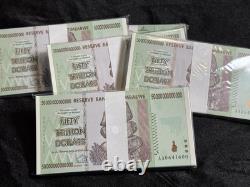 Un demi-lot de 50 X 2008 50 TRILLIONS DE DOLLARS ZIMBABWE, AA P-90 UNC