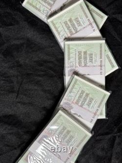 Un demi-lot de 50 X 2008 50 TRILLIONS DE DOLLARS ZIMBABWE, AA P-90 UNC