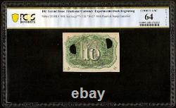 Unc 10 Cent Expérimental Fractional Currency Specimen Note Pcgs 64