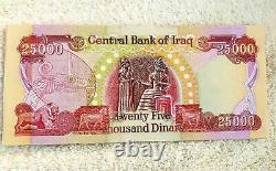 Unc 10 X 25000 Nouvel Irak 2003 Dinar Billets De Banque 250000 Iqd Monnaie Vérifiée