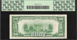 Unc 1928 $ 20 Dollar Bill Numérotique 4 Article D'or Note Argent F 2050-d Pcgs 64 Ppq