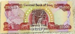 Unc 1/4 Million 10 X 25000 Nouveau 2003 Iraq Dinar Billets De Banque 250000 Iqd Monnaie