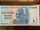 Unc 2008 100 Trillion Dollars Zimbabwe Banknote P-91 Le Plus Grand Denom Note Monnaie
