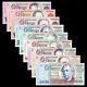 Uruguay 9 Pcs Billets Billets 1000-500000 Nuevos Pesos Monnaie Unc