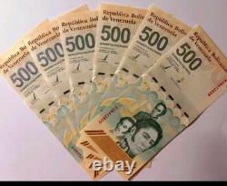 VENEZUELA 500 NUMÉRIQUES 2023 UNC x 50 NOUVEAUX 500? Millions de Bolívares COA Inclus