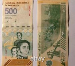 VENEZUELA 500 NUMÉRIQUES 2023 UNC x 50 NOUVEAUX 500? Millions de Bolívares COA Inclus