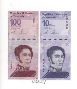 Venezuela 100 & 10 Digitales 2021 Bolivar Million Monnaie Usagée