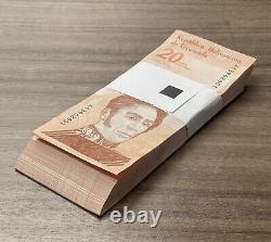 Venezuela 20 Bolivares Numériques QTY 100 PCS Nouvelle Devise 2021 Bundle VENTE AUX ÉTATS-UNIS