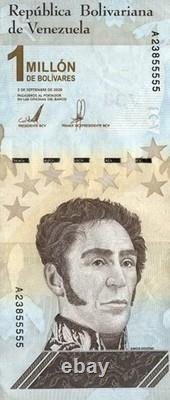Venezuela P114 lot de 100 x 1 million 1 000 000 bolivars souverains UNC NON CIRCULÉ