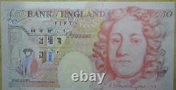 Véritable banque d'Angleterre de cinquante billets de banque de 50 livres sterling de 1994 à 1999 et 2006