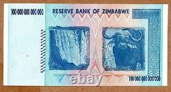 Zimbabwe 100 Trillions De Dollars 2008 Aa Billet Nouveau Choix Unc Zim Monnaie