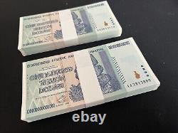 Zimbabwe 100 billions de dollars 2008 AA P-91 Billet de banque neuf UNC Zim Currency