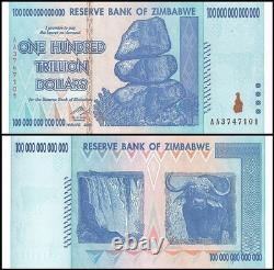Zimbabwe 100 billions de dollars, 2008, AA, P-91, NEUF X 10 PIÈCES