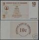 Zimbabwe 10 Cents P-35 2006 X 100 Pcs Lot Full Bundle Unc Currenc Bill Banque