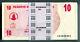 Zimbabwe 10 Dollars X 100 Pièces 2006 P39 Paquet Complet De Billets De Monnaie Unc Consécutifs