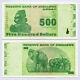 Zimbabwe 500 Dollars X 25 Pcs 2009 P98 1/4 Bundle Consécutifs Billets De Change Unc