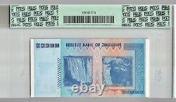 Zimbabwe Authentique 100 Trillions De Dollars, Pcgs 69 Ppq, Pas Pmg, P-91, Unc