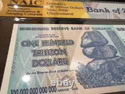 Zimbabwe Billet de 50 et 100 Trillions de Dollars Banque Monnaie UNC Currency COA