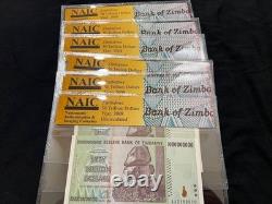 Zimbabwe Billet de 50 et 100 Trillions de Dollars Banque Monnaie UNC Currency COA